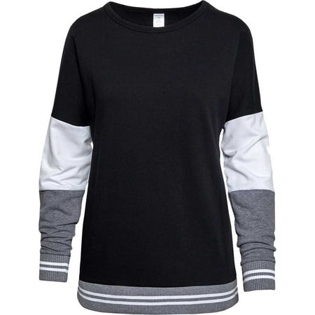 Soffe Girls' Colorblock Crew Neck Pullover