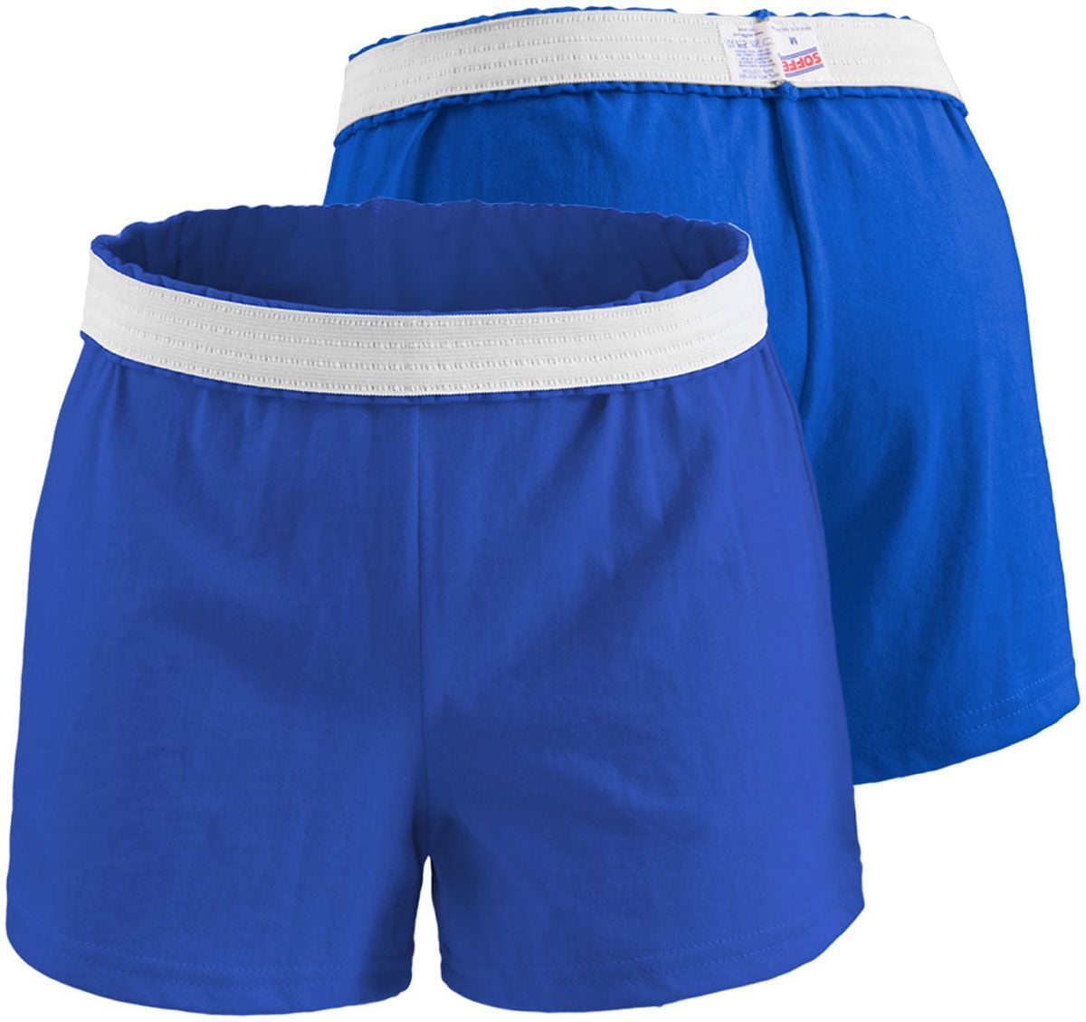 Soffe Juniors' Knit Athletic Cheer Shorts Royal Blue X-Small