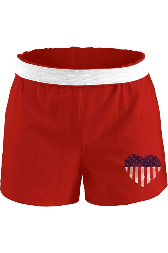 Juniors' Memorial Day Cheer Shorts Red XL