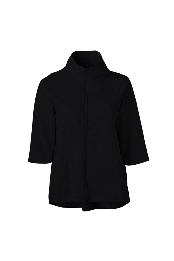 Juniors' Plus Size Hi Lo Slay Zip Jacket