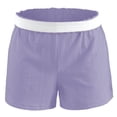 thumbnail image 1 of soffe m037k532xsm juniors soffe ath short v-notch side seam 50c by 50, lavender - extra small, 1 of 1