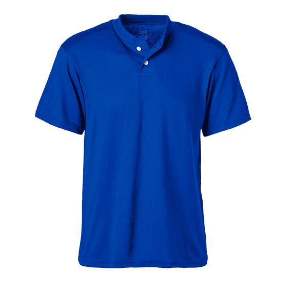 Soffe Men's 2-Button 50/50 Henley