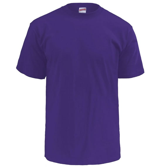 Soffe Mens Classic Short Sleeve T-Shirt, New Purple, Small, Style, M305