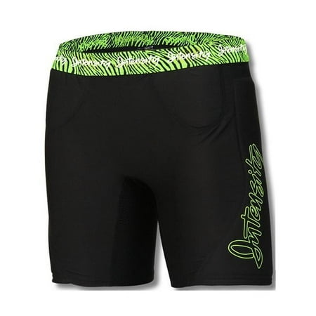 Soffe N5000W0BKMED 7 in. Intensity Womens Padded Slider with Pelvic, Black & Yellow Zebra - Medium