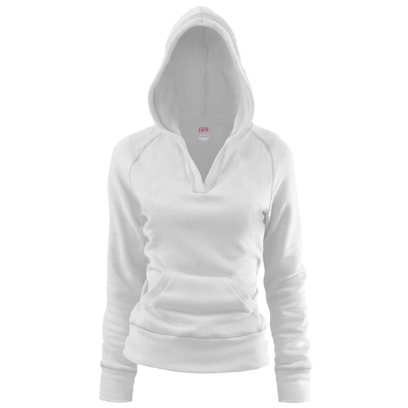 Soffe Women's Rugby Deep V-Neck Hoodie