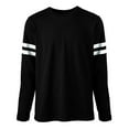 thumbnail image 1 of Soffe 1840B Soffe Youth Striped Sleeve Tee, BLACK, M, 1 of 1