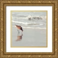 thumbnail image 1 of Soffia, Myan 20x20 Gold Ornate Wood Framed with Double Matting Museum Art Print Titled - Soft Sea, 1 of 4