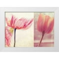 thumbnail image 1 of Soffia, Myan 32x24 White Modern Wood Framed Museum Art Print Titled - Poppy and Tulip, 1 of 4