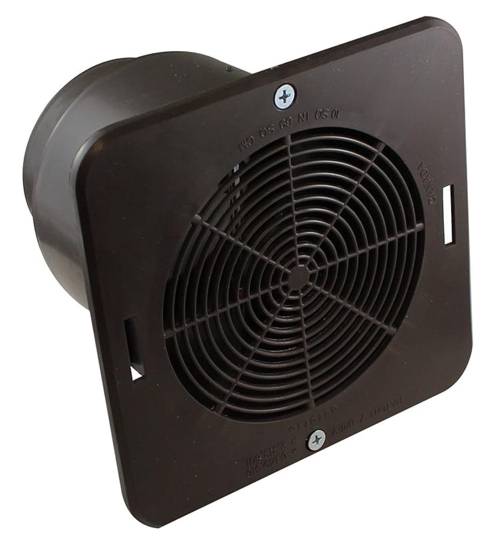 Soffit Exhaust Vent 6.75x5.75 Inch - Brown - Bathroom Dryer Vent - No Roof/Wall Penetration - 4/5 Inch Ducting - Canplas