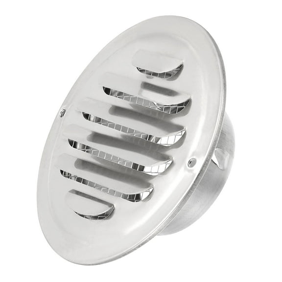 Soffit Vents 2.76 Inch, Stainless Steel Louvered Grille Cover Vent Flat Ducting Air Vent for HVAC Ventilation