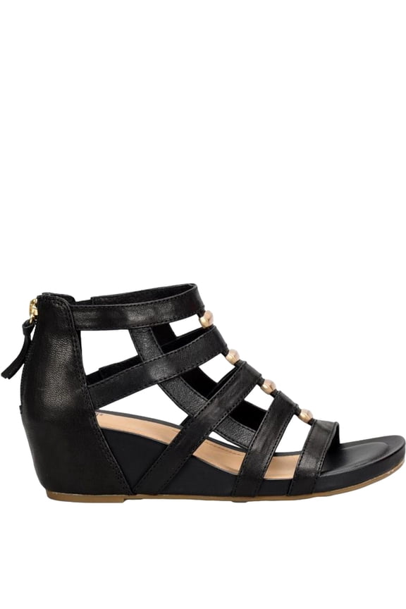 Rio II Gladiator Wedge Sandal Black  SF0055701 Women's Size 8