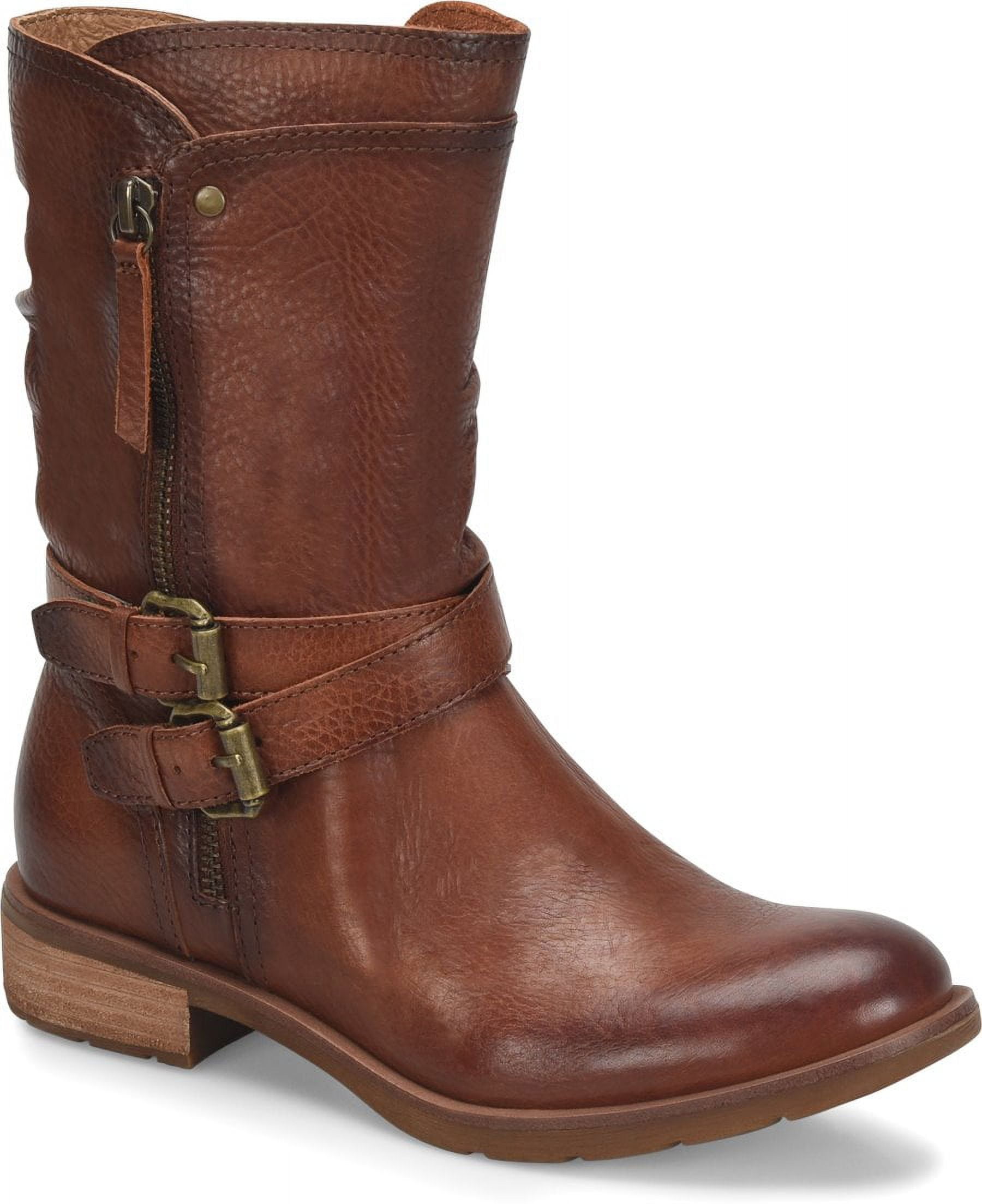 Sofft Women s Barcelona Leather Side Zip Boots Whiskey 8.0M Walmart