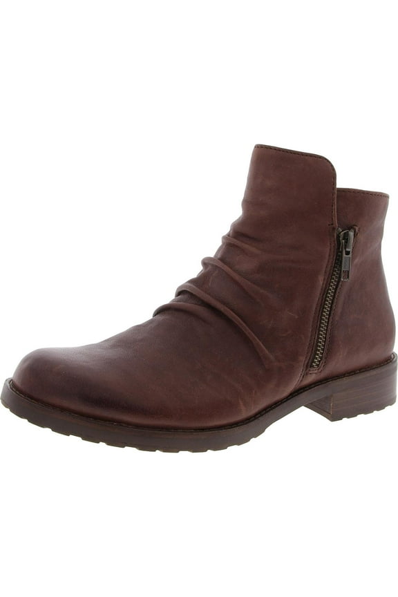 Womens Beckie II Zipper Leather Ankle Boots