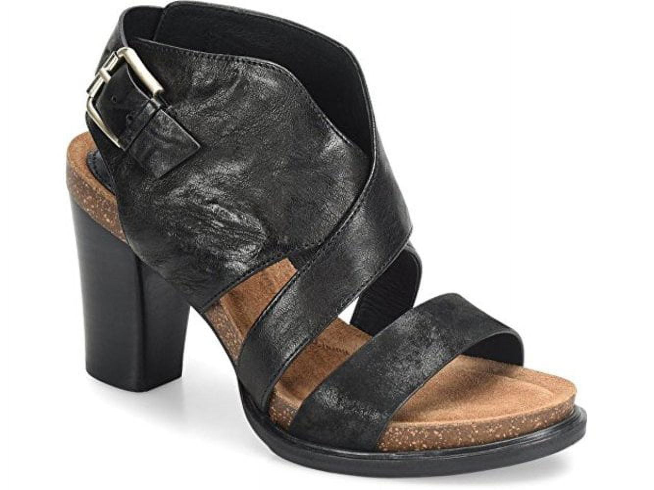 Sofft Womens Christine Leather Open Toe Casual Ankle Strap Sandals