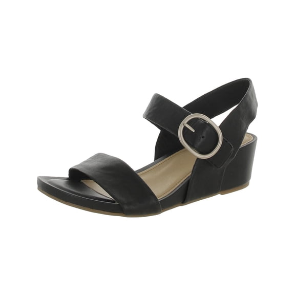 Sofft Womens Leather Open Toe Wedge Sandals