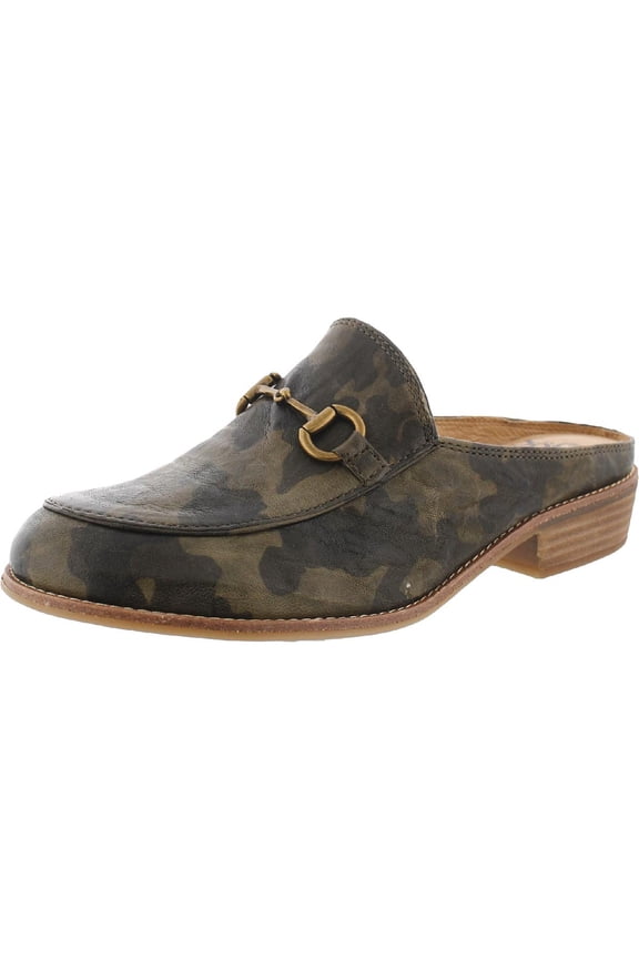 Womens Naoko Leather Slip-On Mules