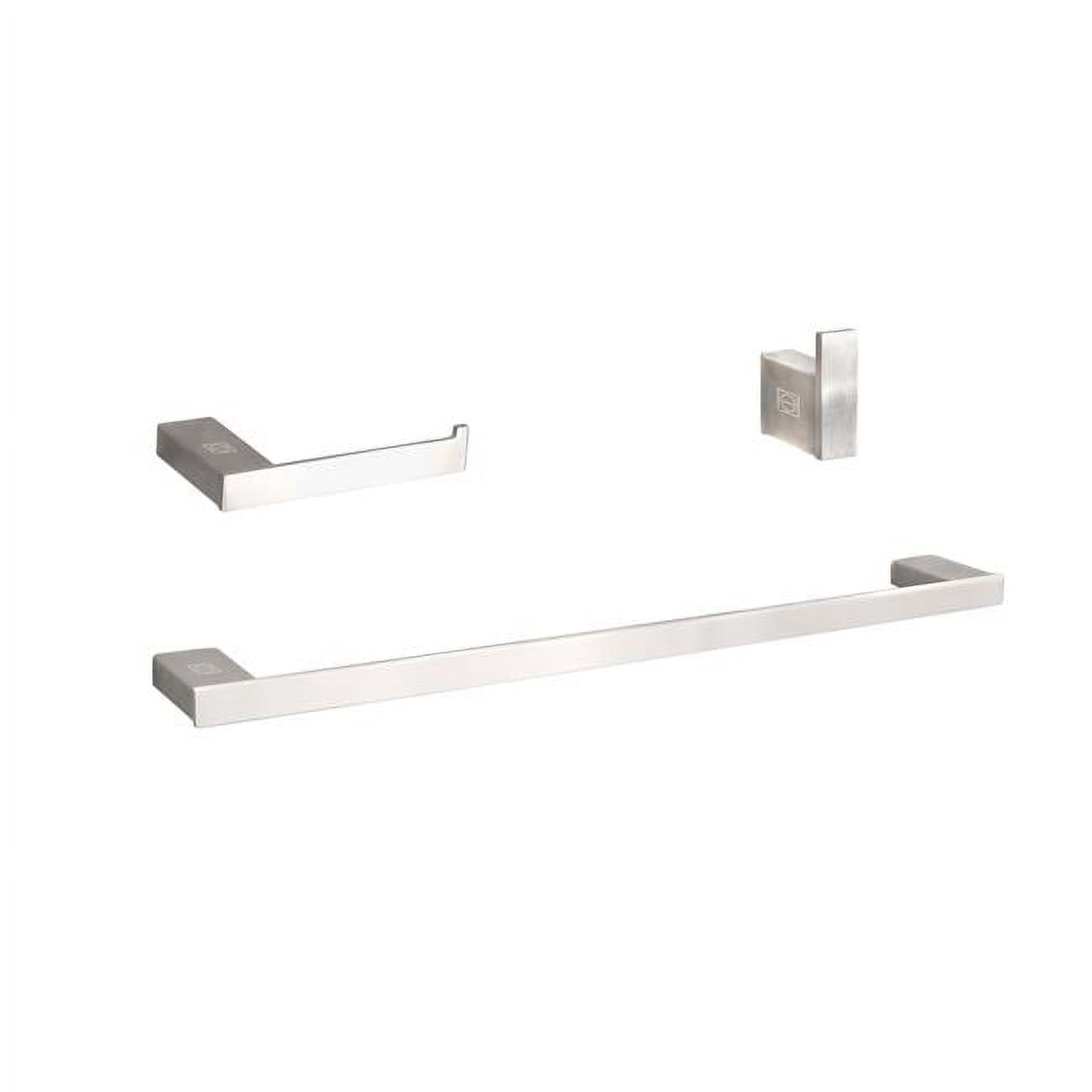 Sofia Brushed Nickel 3-Piece Stainless Steel Bathroom Hardware Set