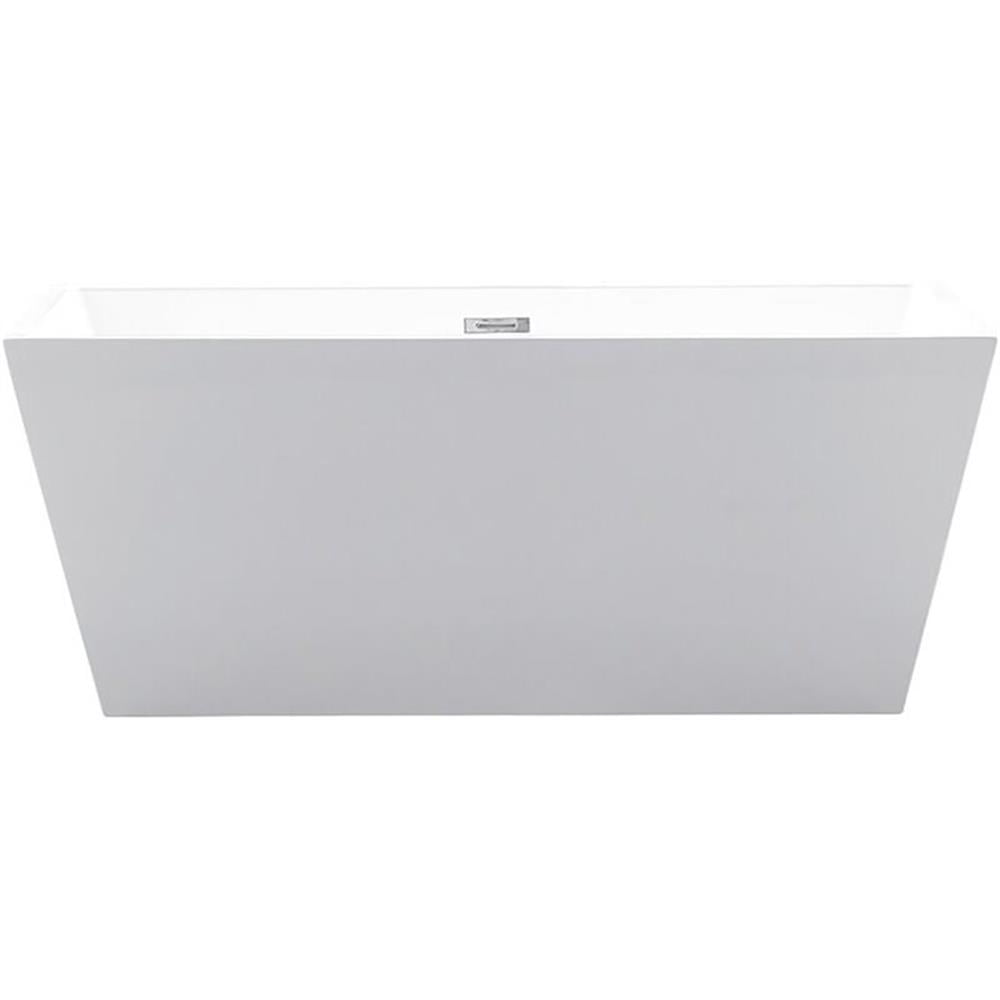 Sophia 63" Glossy White Acrylic Freestanding Bathtub