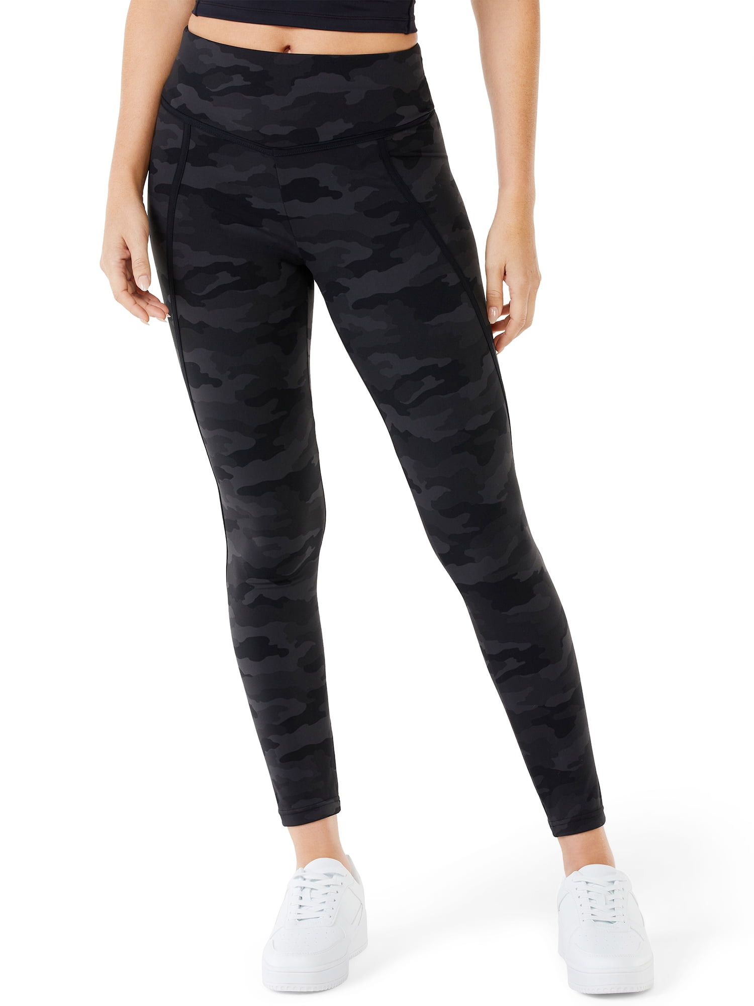 Lululemon Black and Grey Camo Back Mesh Crop Leggings- Size 4 (Inseam – The  Saved Collection