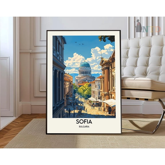 Sofia Bulgaria Skyline Poster Unframed Paper Print