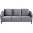 thumbnail image 1 of Sofia Gray Velvet Modern Chic Sofa Couch, 1 of 6