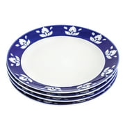Sofia Home 4 Pack Indigo Round Stoneware Dinner Plates by Sofia Vergara