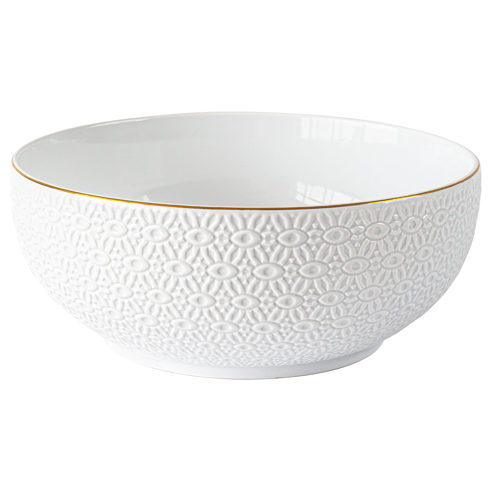 Sofia Home Embossed White Stoneware Serve Bowl by Sofia Vergara ...
