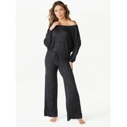 SOFIA INTIMATES BY SOFIA VERGARA Sofia Intimates Women's Off the Shoulder Lounge Pant Set, 2-Piece, Sizes XS-3X