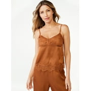 Sofia Intimates Women's Satin Lace Cami