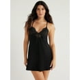 thumbnail image 1 of Sofia Intimates Women's Solid Satin Chemise, Sizes XS-3X, 1 of 6