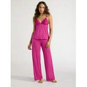 Sofia Intimates Women's and Plus Modal Cami and Pajama Pants Set, 2-Piece, Sizes XS-3X