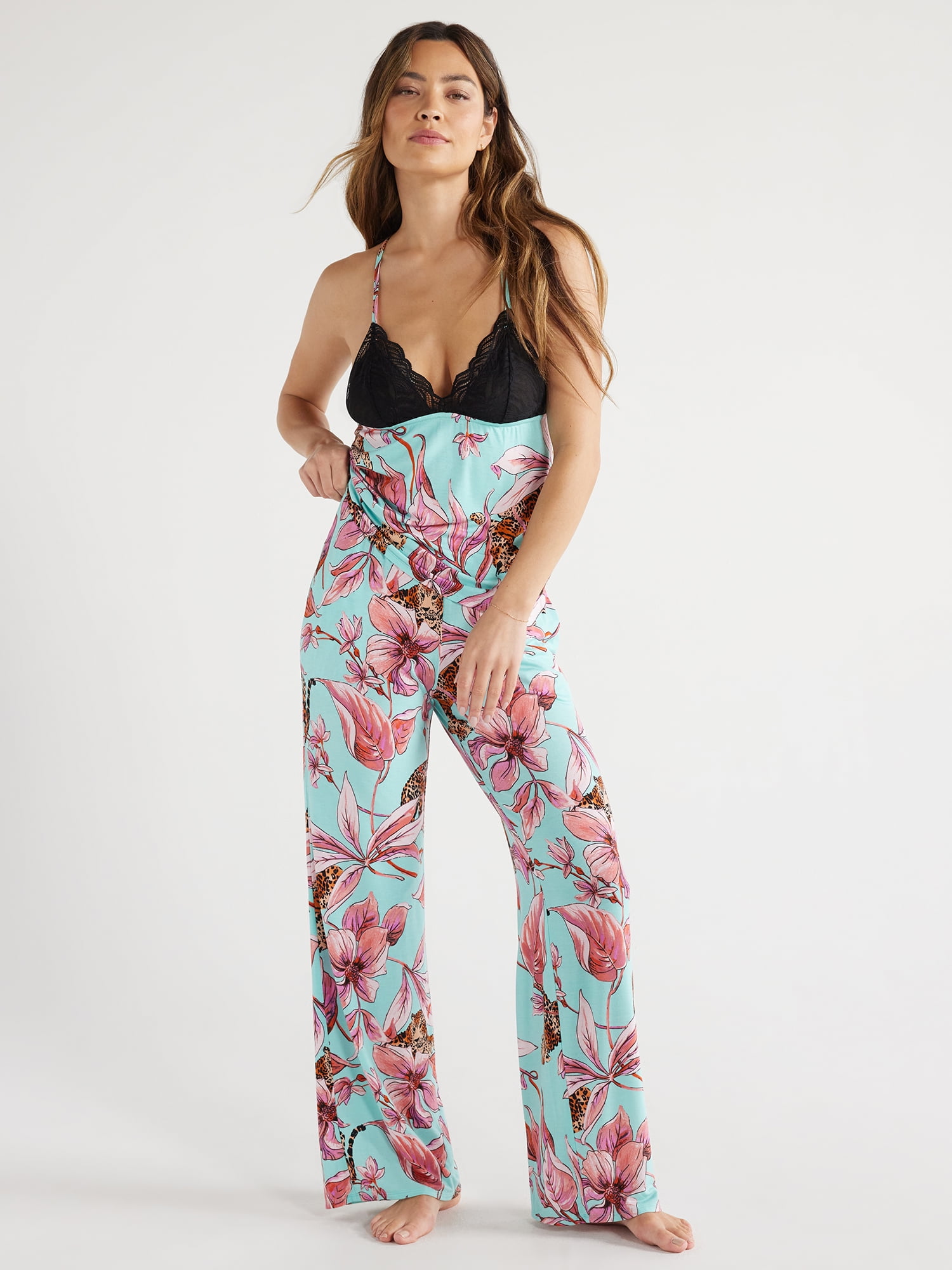 Sofia Intimates Women's and Plus Modal Cami and Pajama Pants Set, 2-Piece, Sizes XS-3X