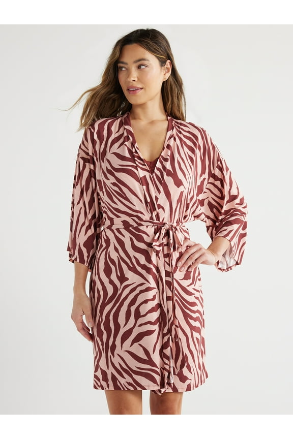 Women's and Plus Modal Robe, Sizes S/M-2X/3X