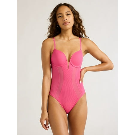 Sofia Intimates by Sofia Vergara Women Shaping Mesh Bodysuit