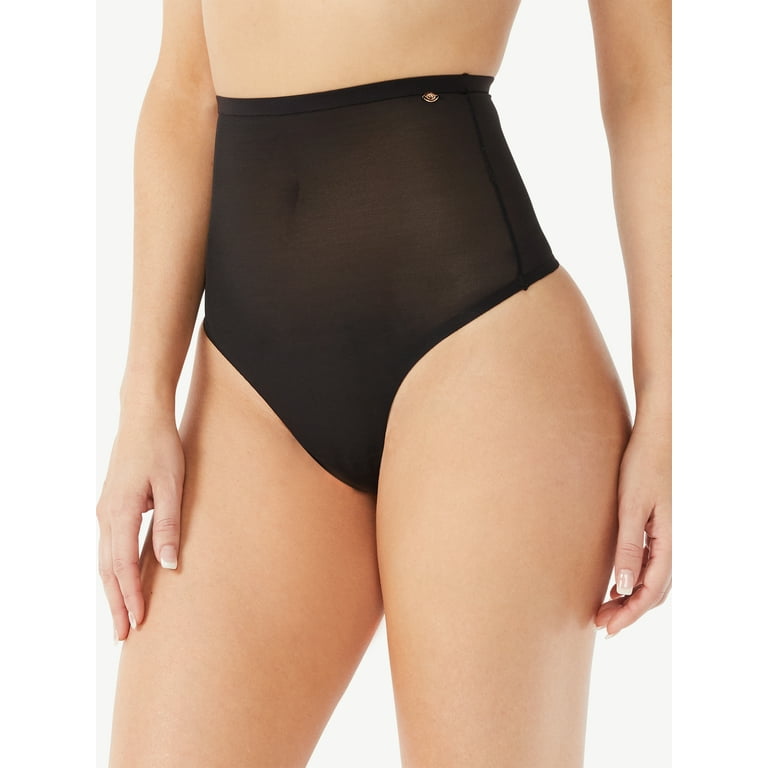 Sofia Intimates by Sofia Vergara Women's High Waist Power Mesh Shaping Thong