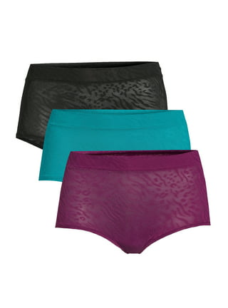 Kalon Women's 6 Pack Nylon Spandex Boyshort Panties 