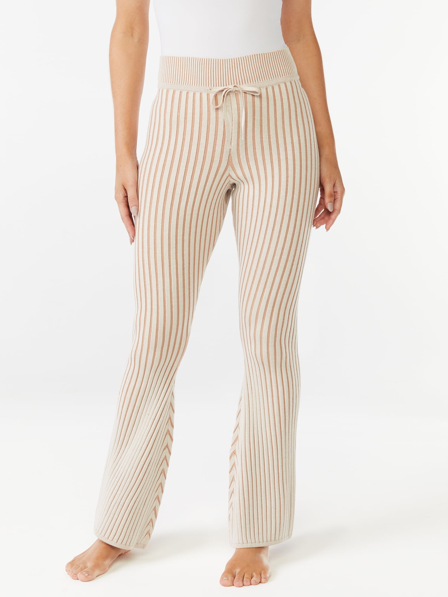 Sofia Intimates by Sofia Vergara Women's Ribbed Flare Pants 