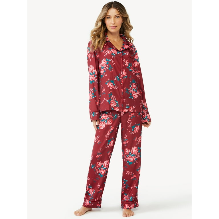 Sofia Intimates by Sofia Vergara Women’s Satin Shirt and Pants 