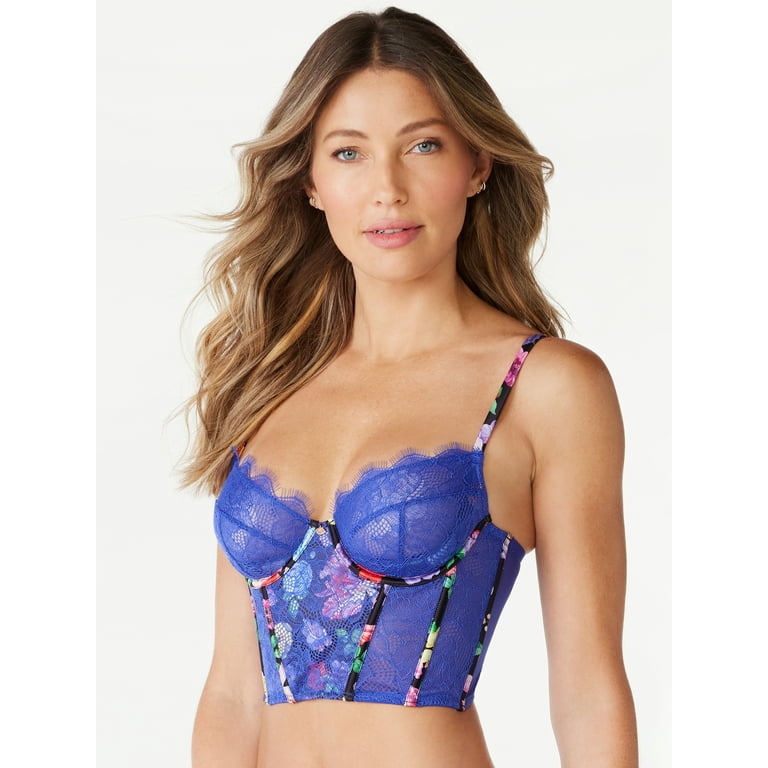 Sofia Intimates by Sofia Vergara Women's Satin and Lace Bustier