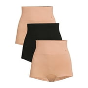 Sofia Intimates by Sofia Vergara Women's Seamless Boyshorts Panties, 3-Pack