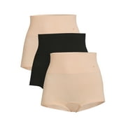 Sofia Intimates by Sofia Vergara Women's Seamless Boyshorts Panties, 3-Pack