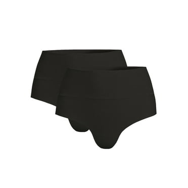 Sofia Intimates by Sofia Vergara Women's Smoothing Thong Panties, 2-Pack