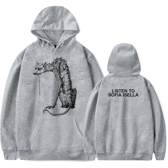Sofia Isella Merch "The Dog" Unisex Retro Cotton-Blend Long Sleeve Pullover Hoodie