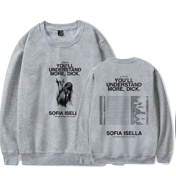 Sofia Isella Tour 2025 Merch Long Sleeve Crewneck Sweatshirt Winter For Men/Women Unsiex Streetwear