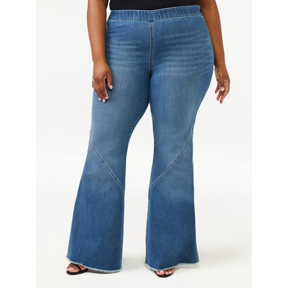 Sofia Jeans By Sofia Vergara Women's Plus Size Melisa High Rise Super Flare Pull-on Jean