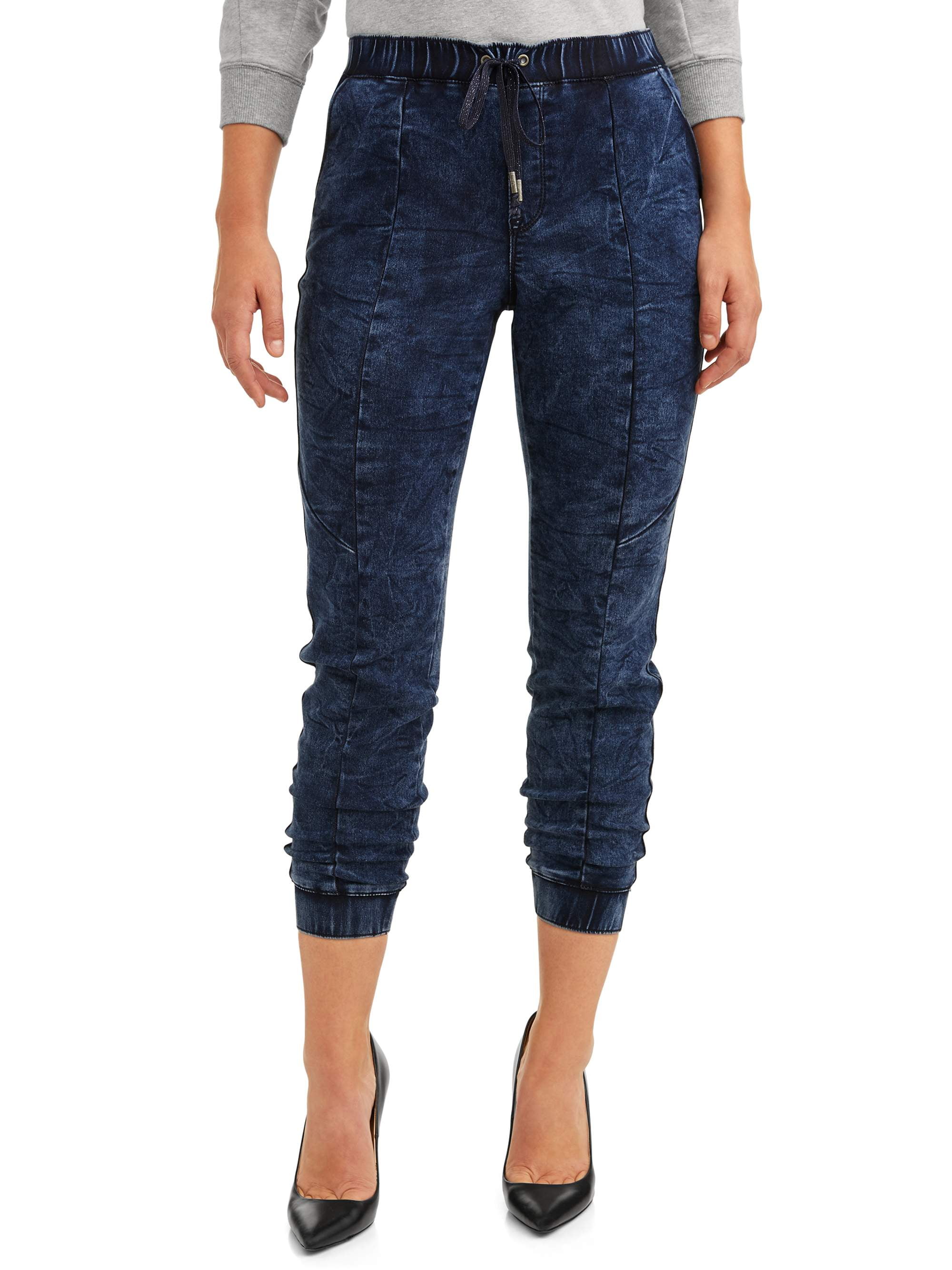 Sofia Jeans Paula Soft Stretch Side Stripe Knit Denim Jogger Women's -  Walmart.com