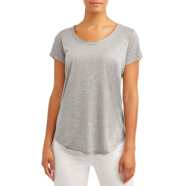 Sofia Jeans Scoop Neck Embroidered Tee Women's