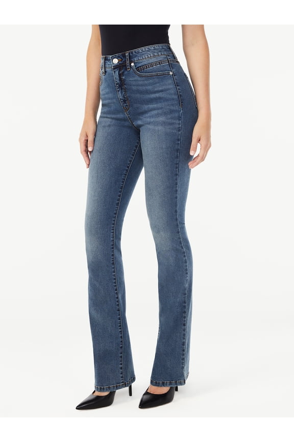 Sofia Jeans Women's Amaya Curvy Bootcut Super High Rise Jeans, 32" Inseam, Sizes 00-22