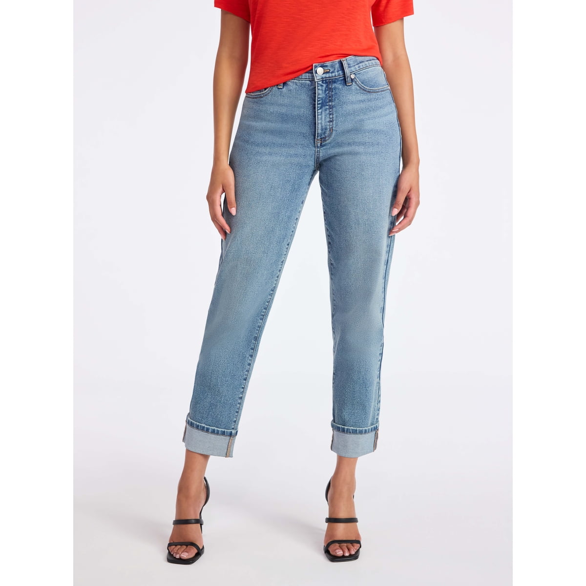 Sofia by Sofia Vergara Women's Beatrix Relaxed Boyfriend Jeans, Multiple Inseams, Sizes 0-20