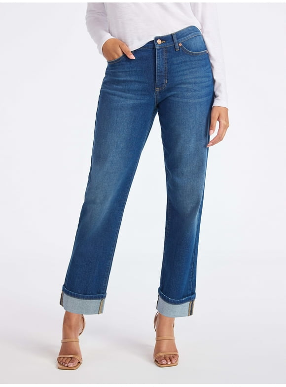 Sofia by Sofia Vergara Women's Beatrix Relaxed Boyfriend Jeans, Multiple Inseams, Sizes 0-20